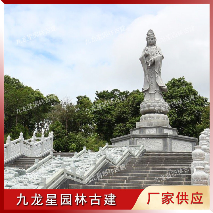 大型石雕觀音佛像圖片