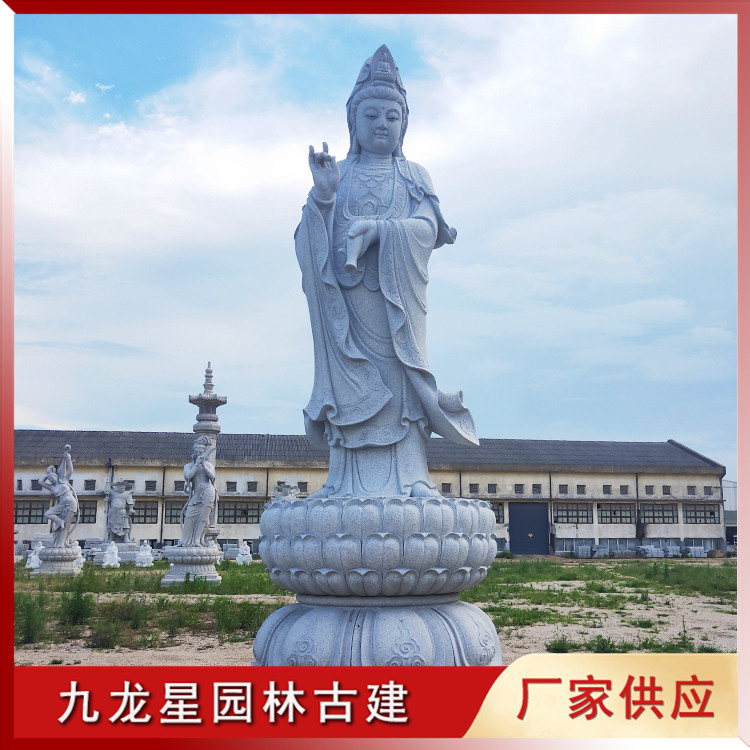 大型石雕觀音佛像圖片
