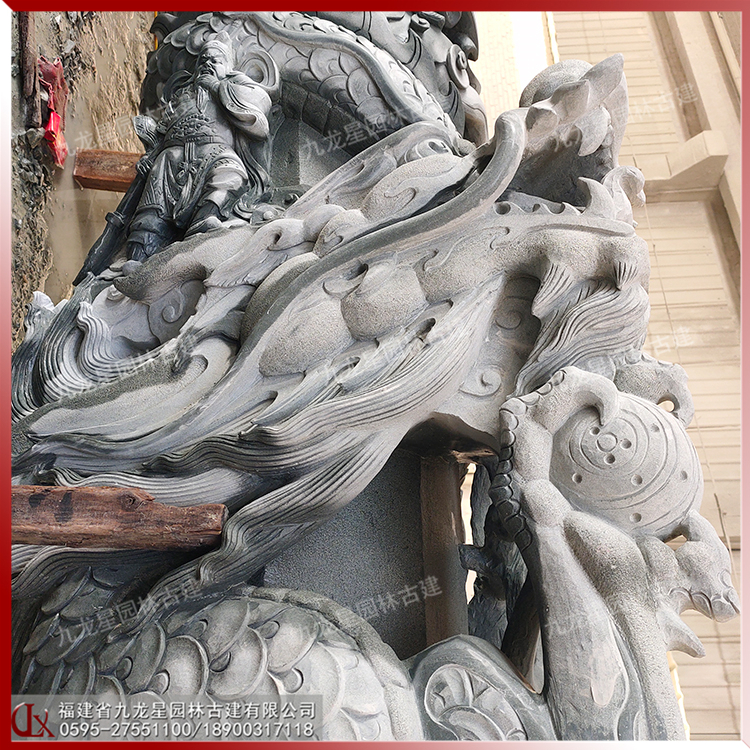 惠安青石石雕龍柱圖片
