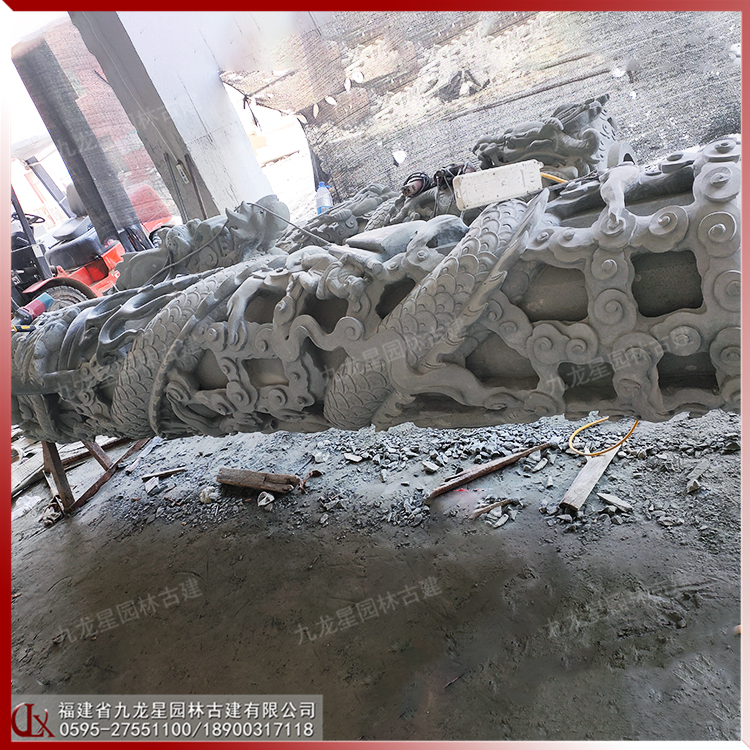 惠安青石石雕龍柱圖片